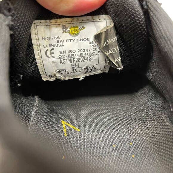 Dr. Martens Maltby Sr Food Nursing Work Slip Resistant Black Shoe Men’s Size 9 - Picture 4 of 11